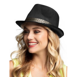Chapeau Fedora Trilby, noir