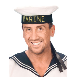 Matrosenmütze Marine, weiss