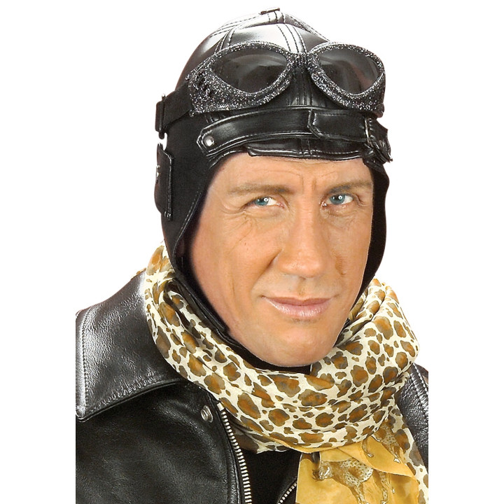 Casquette d’Aviateur Style Cuir, noir