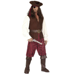 Costume de pirate avec chapeau et cache-œil, multicolore