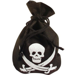 Sac pirate avec Crâne, 25 x 20 cm, noir