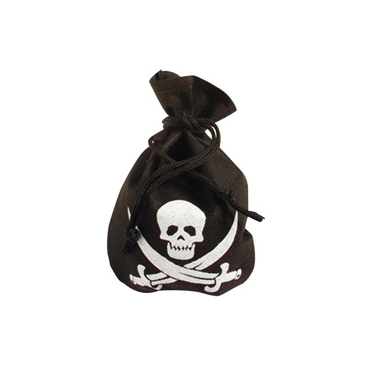 Sac pirate avec Crâne, 25 x 20 cm, noir