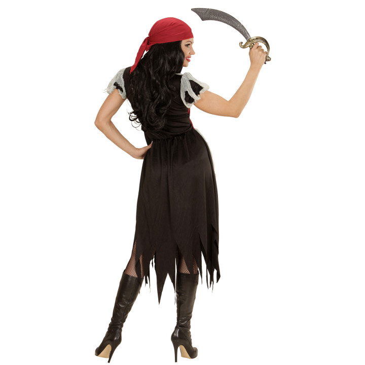 Costume Pirate: Dress and Bandana, red
