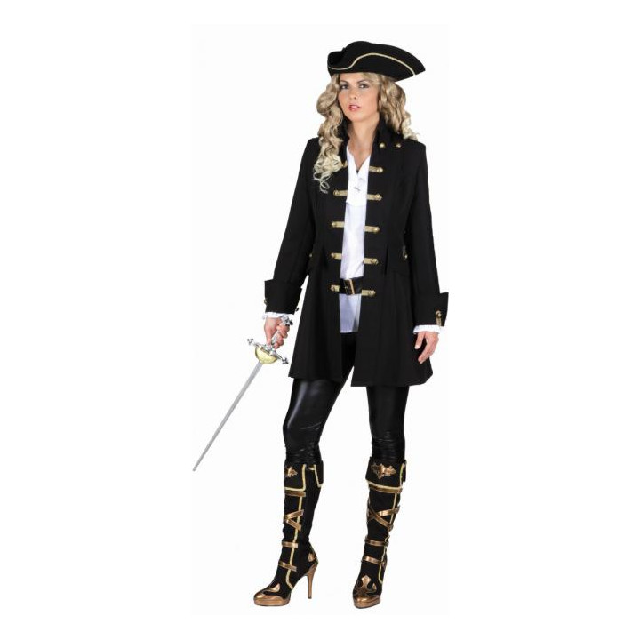Piratin Jacke, schwarz