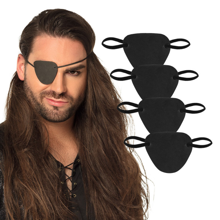 Pirate Eye Patch, 4items, black