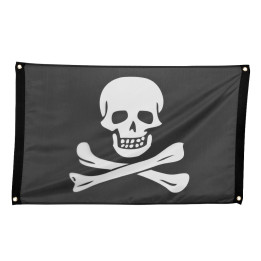 Partydekoration Piraten: Big Pirate flag, 60 x 90 cm, black