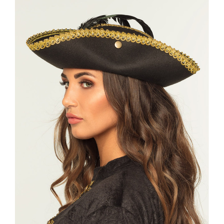 Admiral Tricorn Hat, black