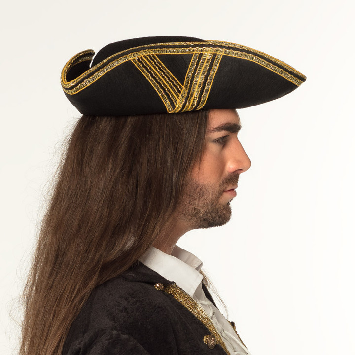 Tricorn Pirates Hat, KW 58, black