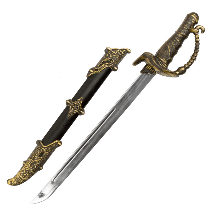 Pirate sword with scabbard, 52 cm