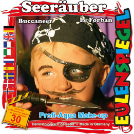 Ensemble de maquillage de boucanier pirate, multicolore