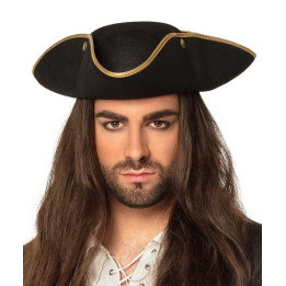 Tricorn Hat Admiral Henry, black
