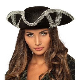 Hat Pirate Royal, silver/black