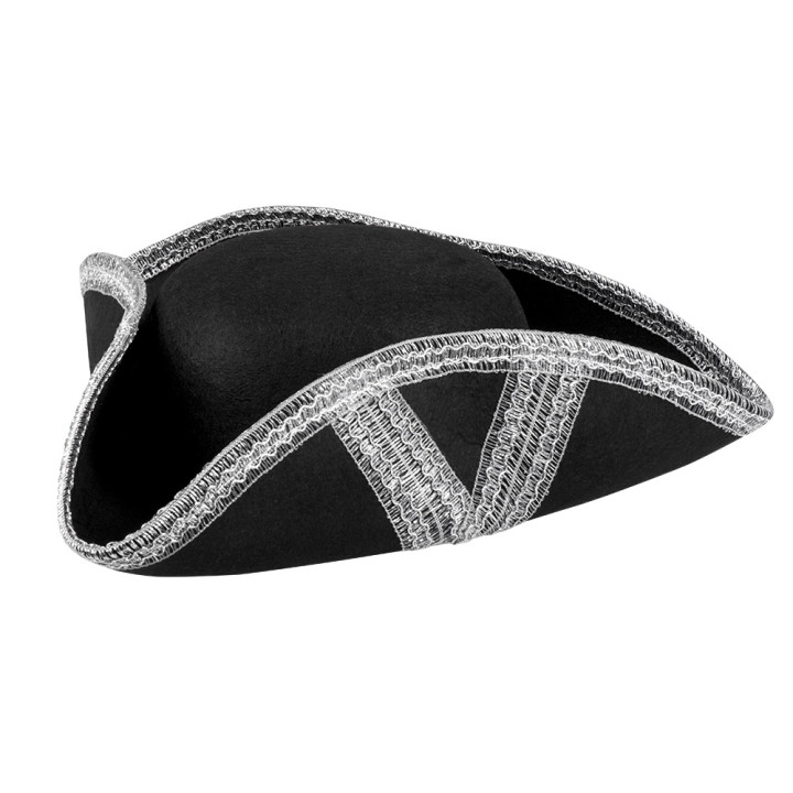 Hut Piratin Royal, silber/schwarz