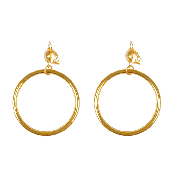 Clip boucles d'oreilles créoles, or