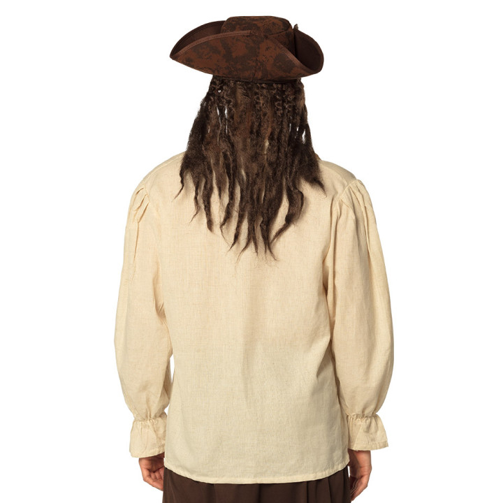 Chemise pirate, blanc creme