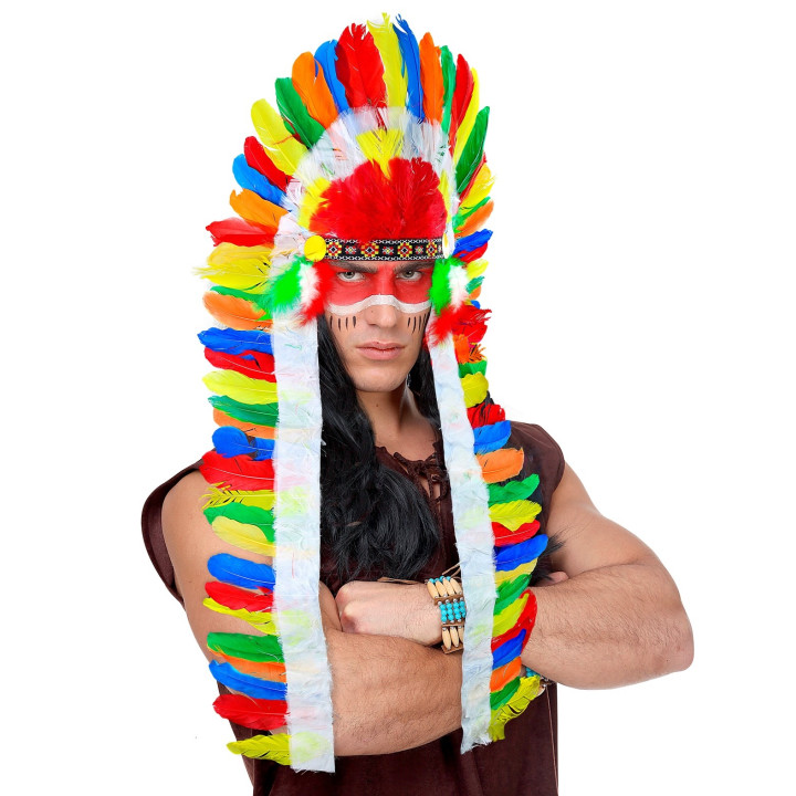 Coiffe Indienne, 160 cm, multicolore