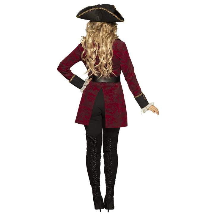 Costume Pirate Hurricane, red