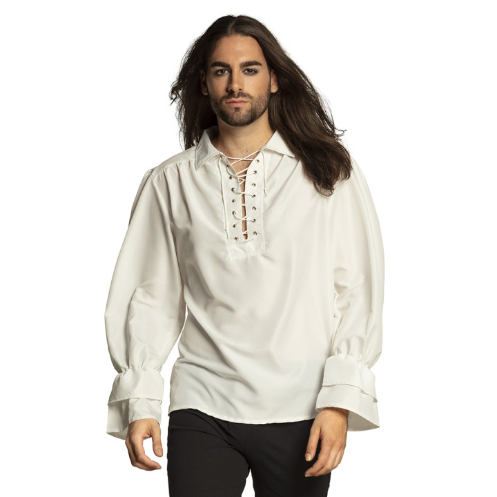 Chemise pirate, blanc