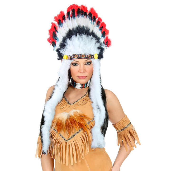 Indianer Häuptling Kopfschmuck, mehrfarbig