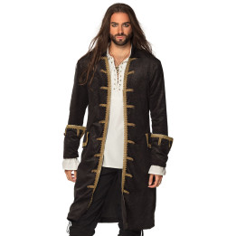 Veste de pirate homme, noir