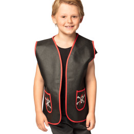 Pirate vest, black/red