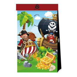 Pirates Gift bags:FSC certified, 4items, 13 x 22 cm