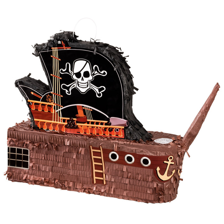 Pirate Ship Smash Pinata: the adventure for little buccaneers, 59 x 44 x 15 cm, brown/black