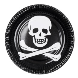 Pirates Paper Plates: Skull, 10items, 23 cm