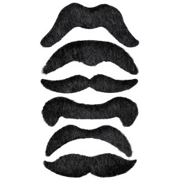 Ensemble moustache de pirate, 6pièce, noir
