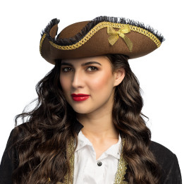 Chapeau pirate Coral, marron