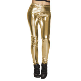 collants brillants, or