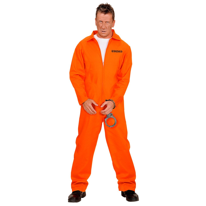 Prisonnier Déguisement: avec menottes, orange